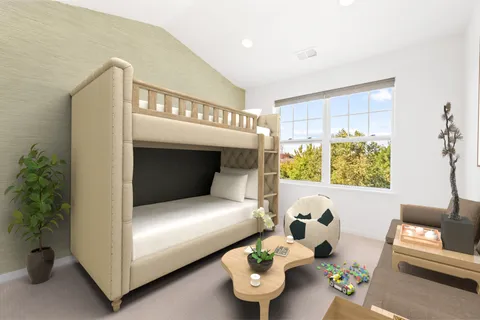 a bedroom with furniture and a window