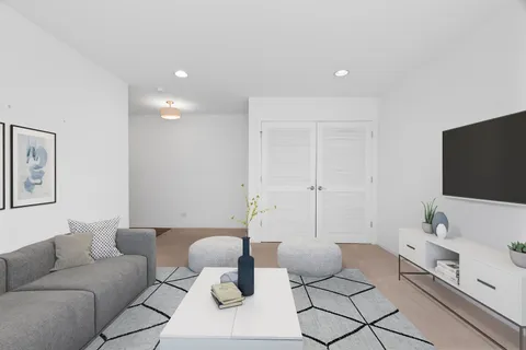 an empty room with a window