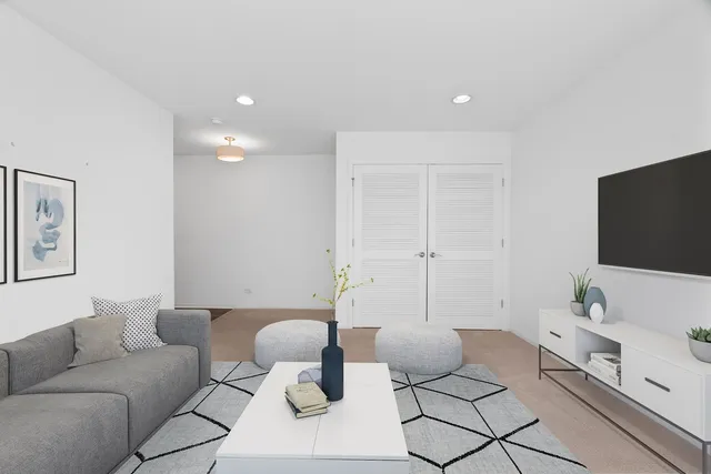 an empty room with a window