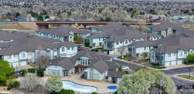 an aerial view of multiple house