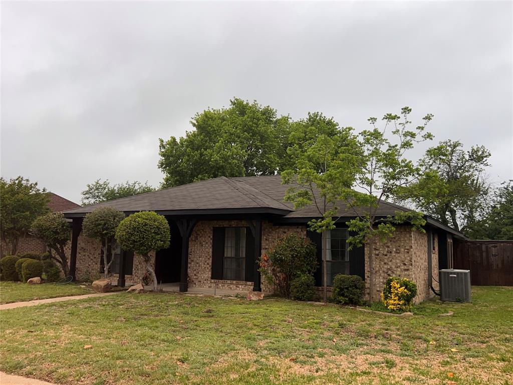 1005 Bass Drive Plano, TX 75025 - Photo 1 of 29 Single story home featuring brick siding, central AC unit, and a front yard