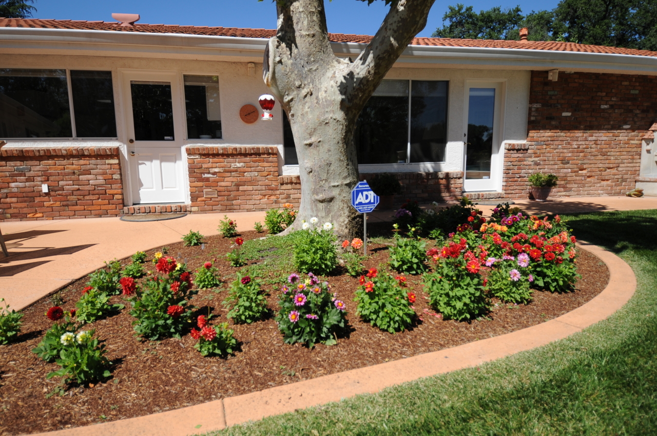 6471 Riverside Drive Redding, CA 96001 - Photo 11 of 56 a front view of a house with a yard and fountain