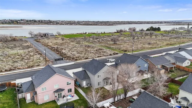 a view of a city with an ocean view