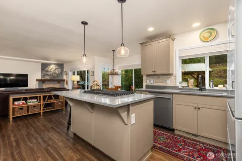 a kitchen with lots of counter space and a sink