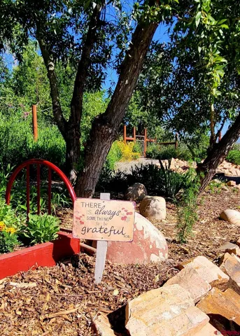 a view of a backyard of the house