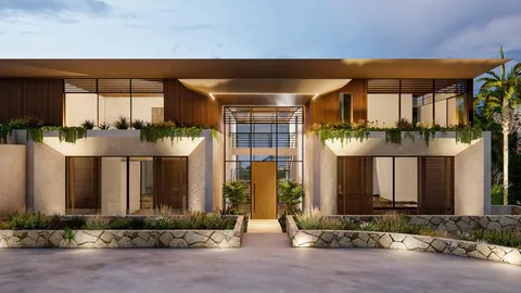 a front view of a house