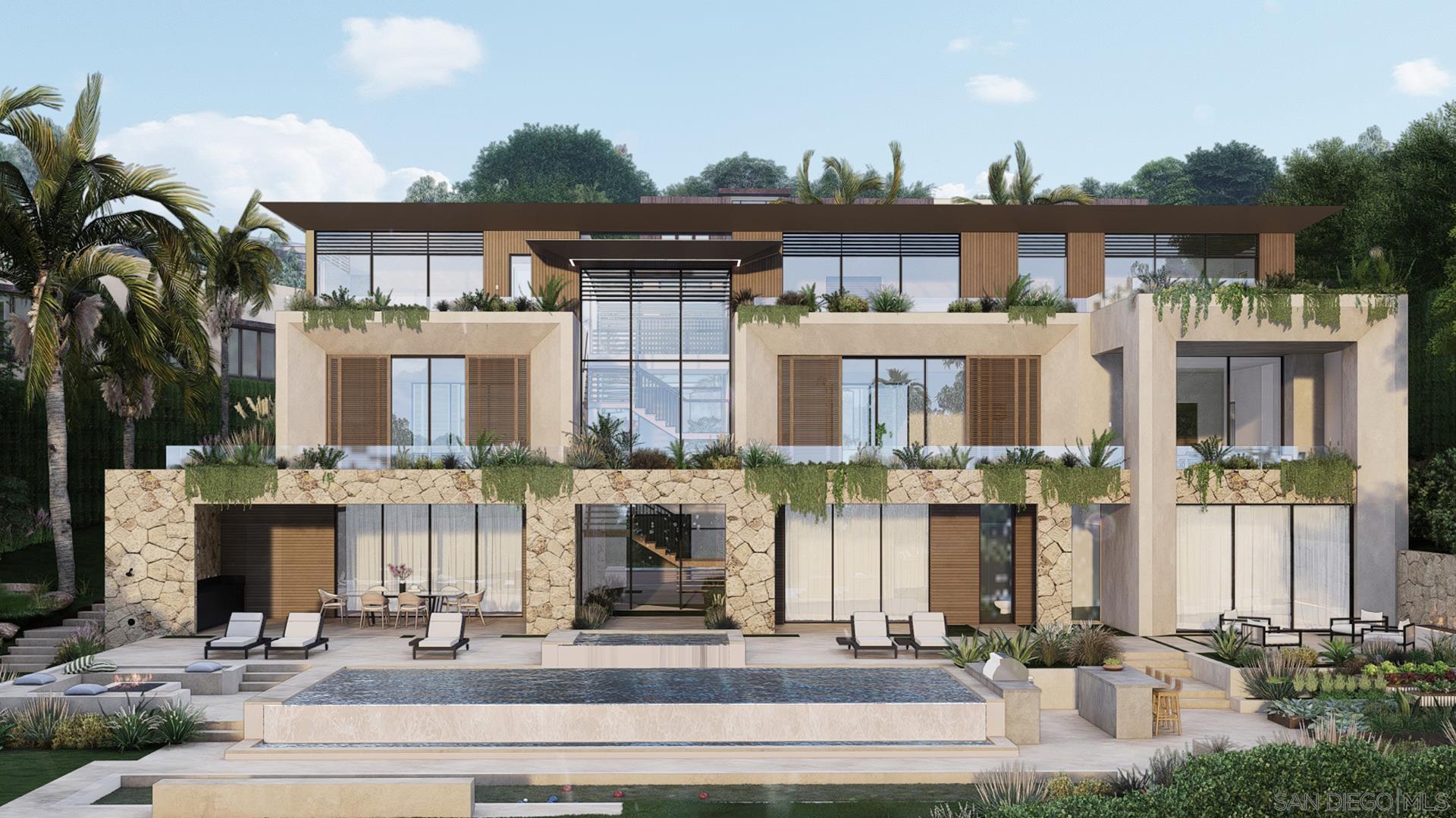 7148 Romero Loop La Jolla, CA 92037 - Photo 7 of 18 a front view of a house with a garden and plants