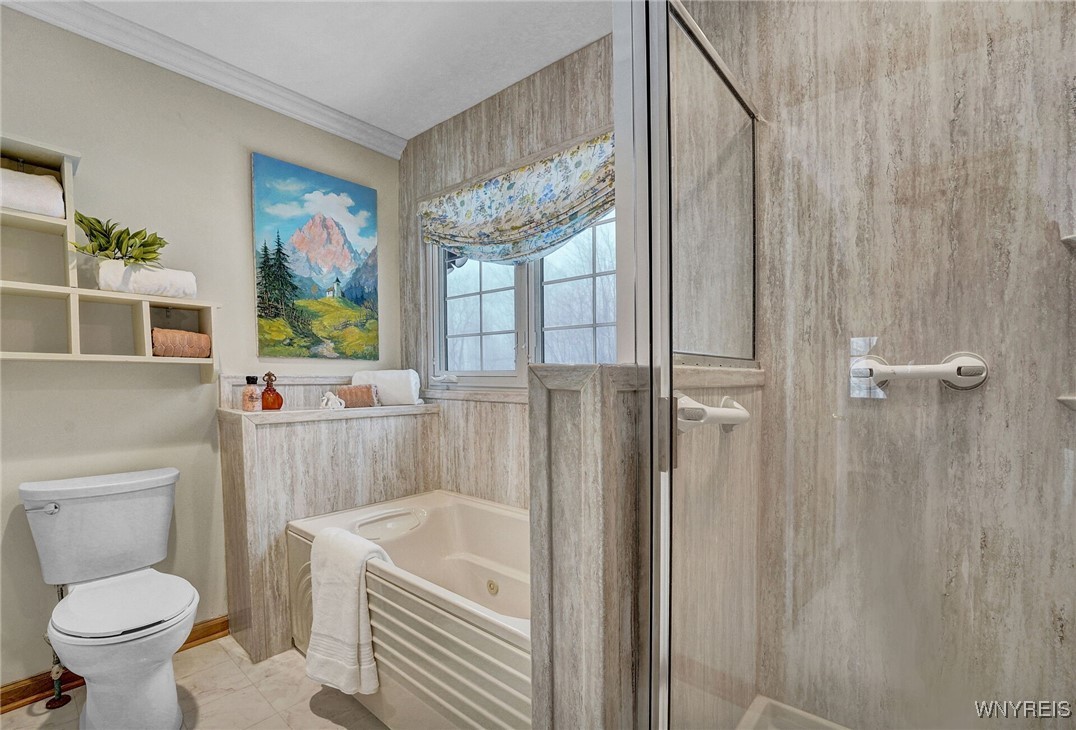 7353 Ward Road Boston, NY 14127 - Photo 31 of 45 PRIMARY BATH WITH JETTED TUB AND WALK IN SHOWER