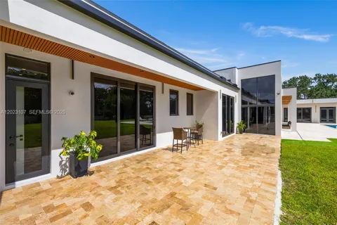 a view of a house with a patio