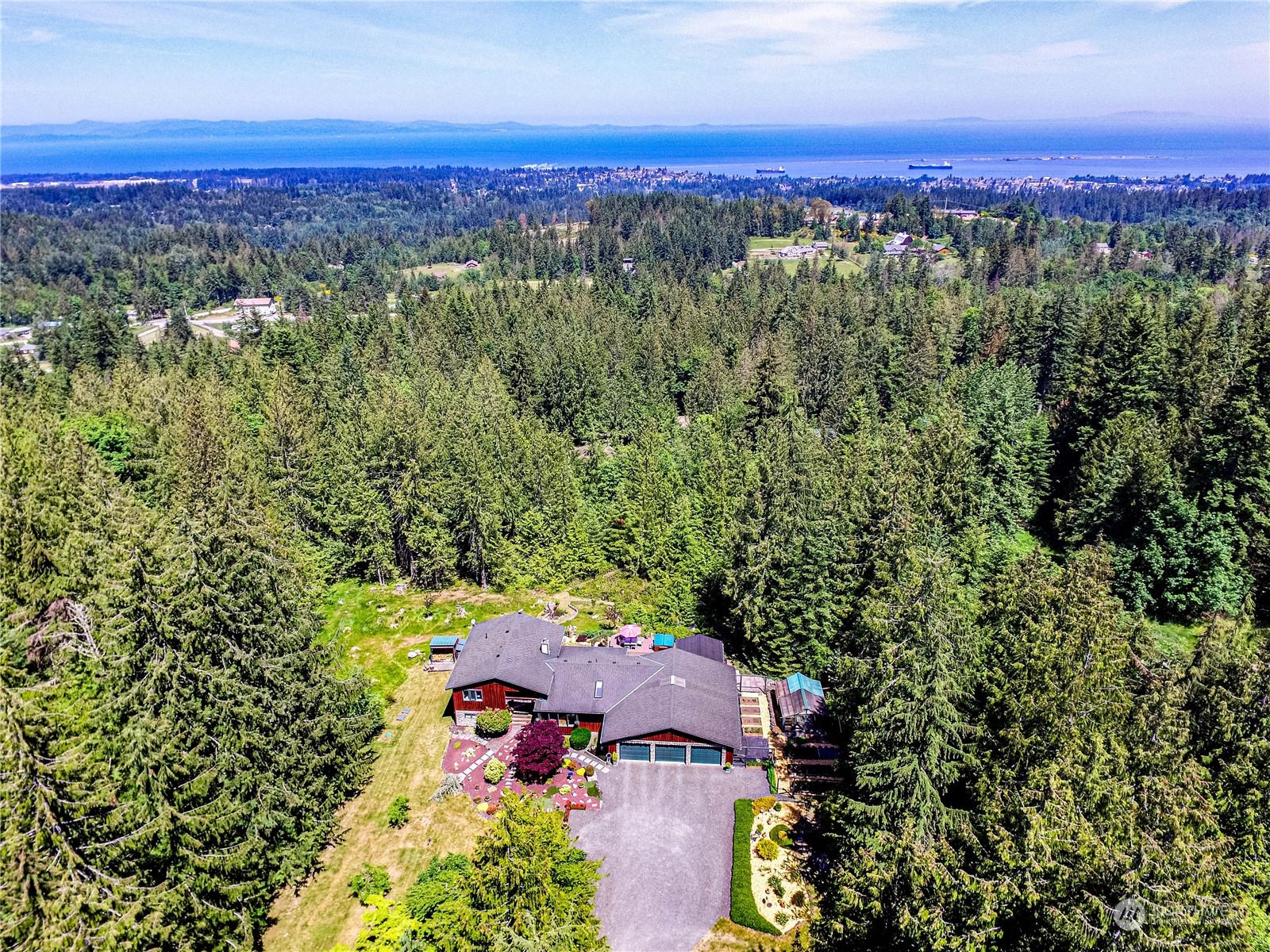 443 Westridge Road Port Angeles, WA 98363 - Photo 38 of 40 an aerial view of a house with a yard