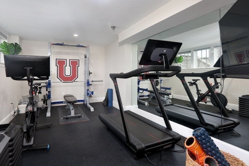 2 Merrill Street Hingham, MA 02043 - Photo 28 of 34 a view of a room with gym equipment