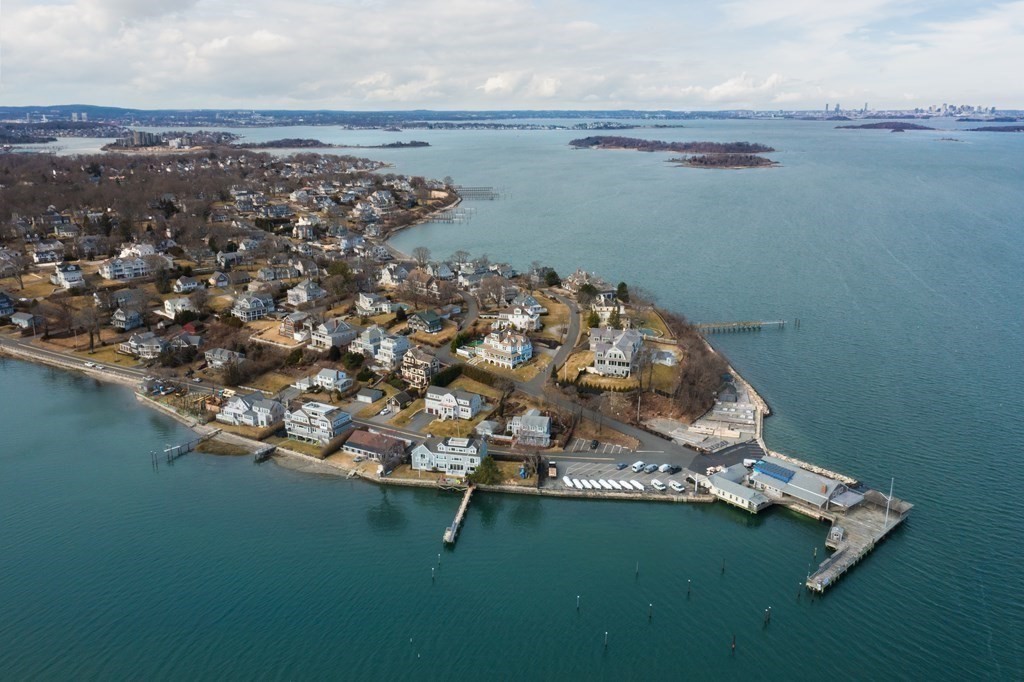 2 Merrill Street Hingham, MA 02043 - Photo 34 of 34 an aerial view of a house with a lake view