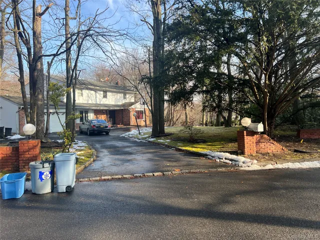 a view of road with trees