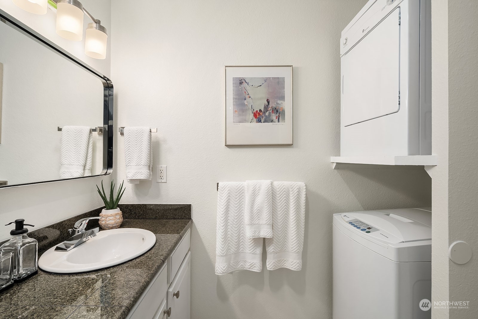 20324 Bothell Everett Highway, Unit F 301 Bothell, WA 98012 - Photo 19 of 28 a bathroom with a sink and a mirror