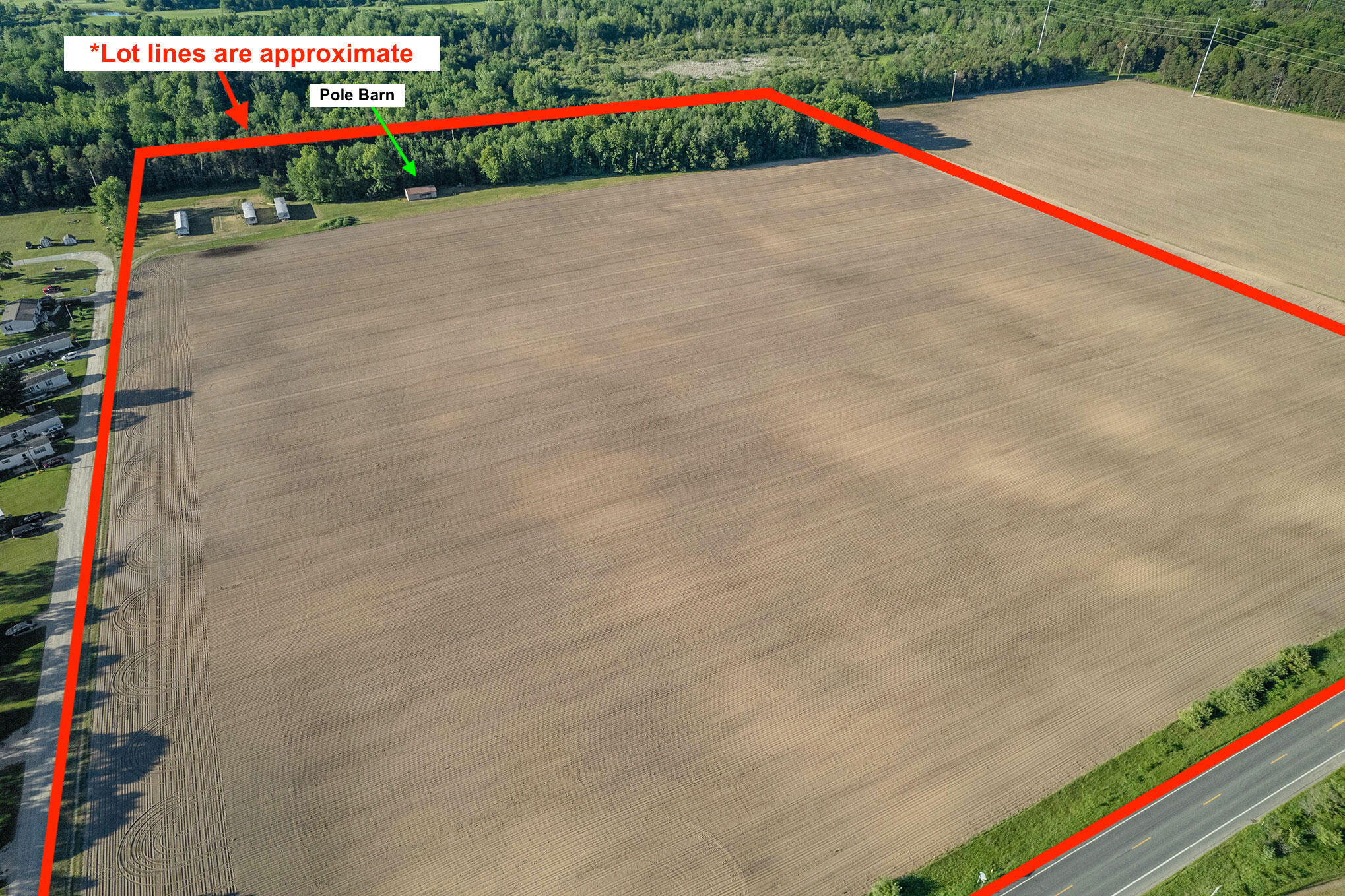 3074 West Monroe Road Hart, MI 49420 - Photo 8 of 31 DJI_0442-LotLines2-PoleBarn