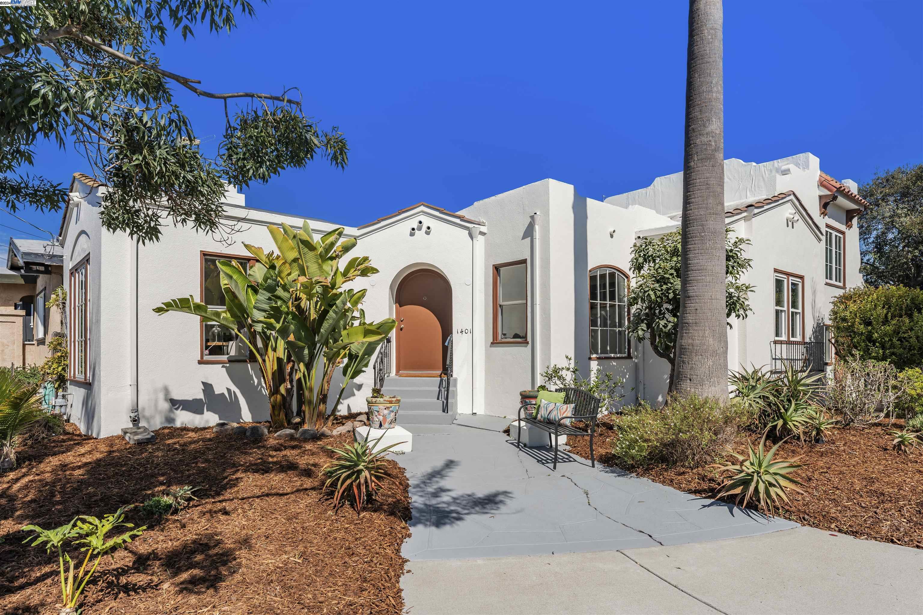 a view of a potted plants next to a road