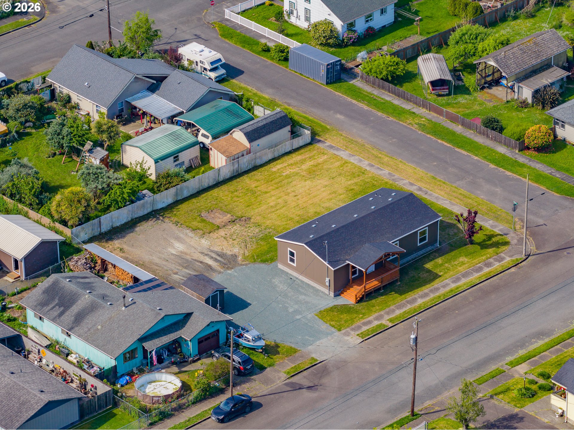 1314 Bothwick Street Myrtle Point, OR 97458 - Photo 7 of 38 an aerial view of residential houses with outdoor space