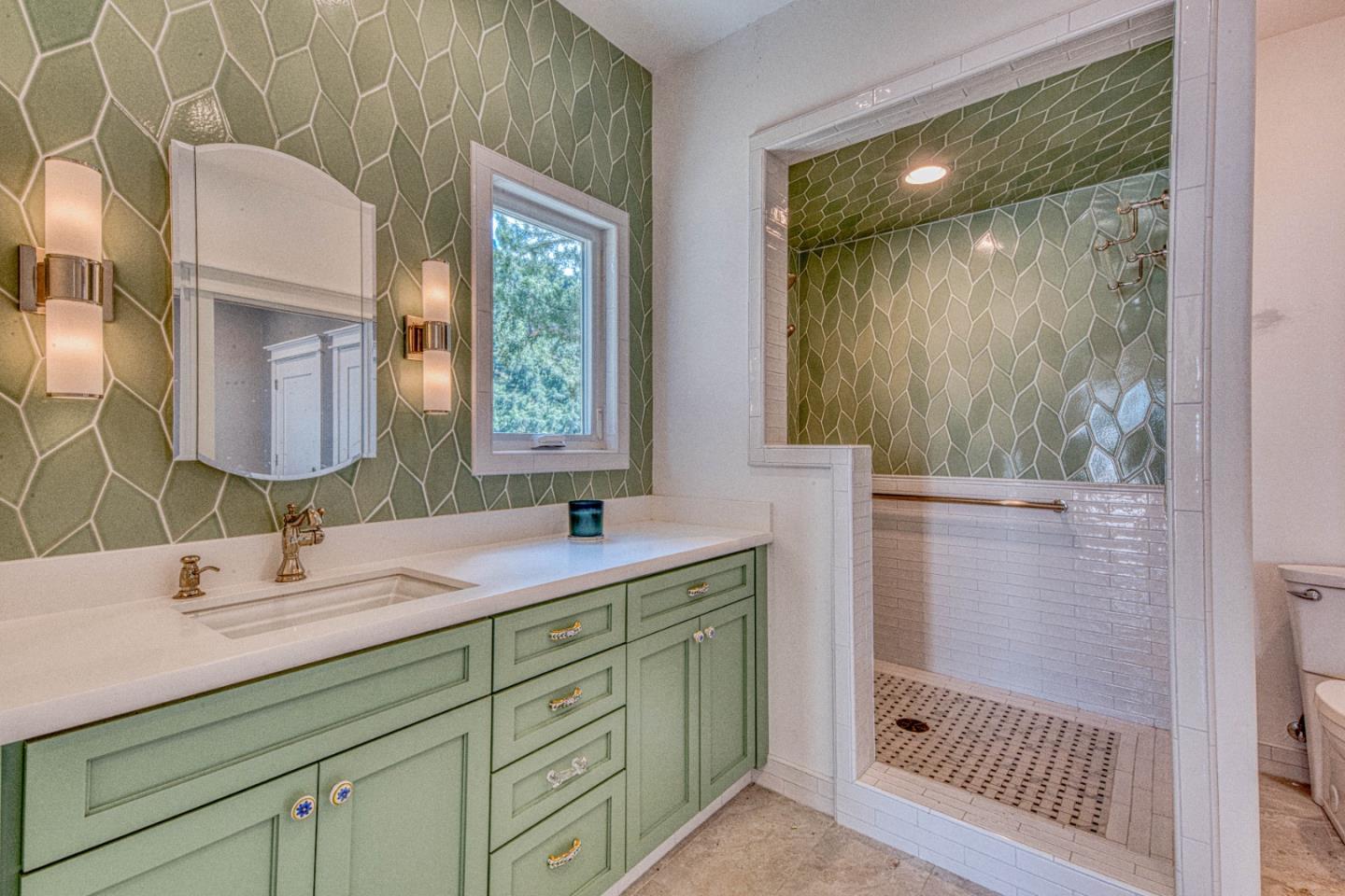 47317 Arroyo Seco Road Greenfield, CA 93927 - Photo 21 of 47 a bathroom with a double vanity sink and a mirror