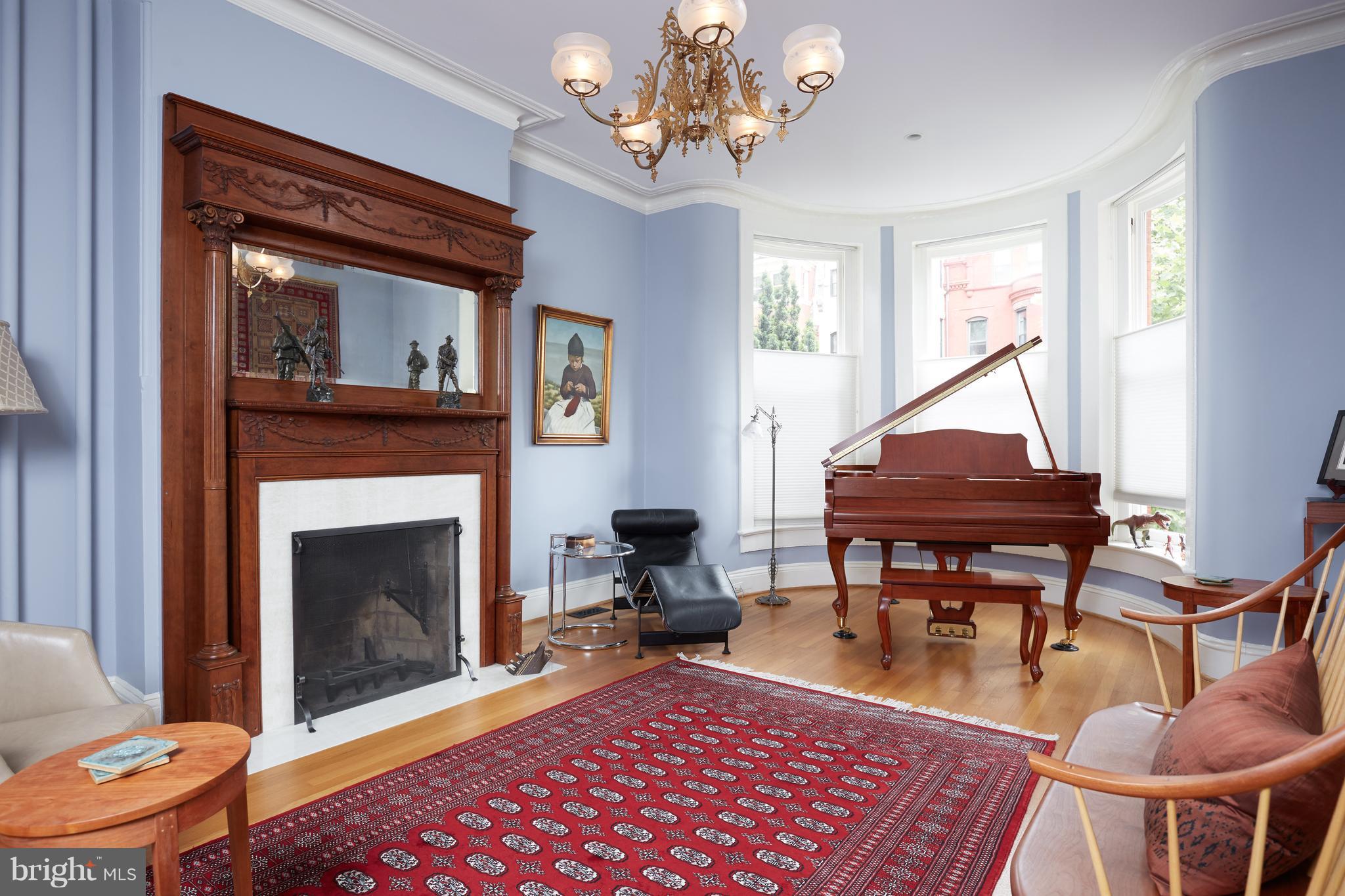 1622 S Street Northwest Washington, DC 20009 - Photo 5 of 23 Parlor with Wood Burning Fireplace