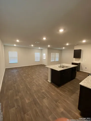 a large bathroom with a large tub