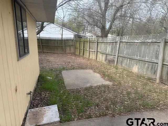 a view of backyard with green space