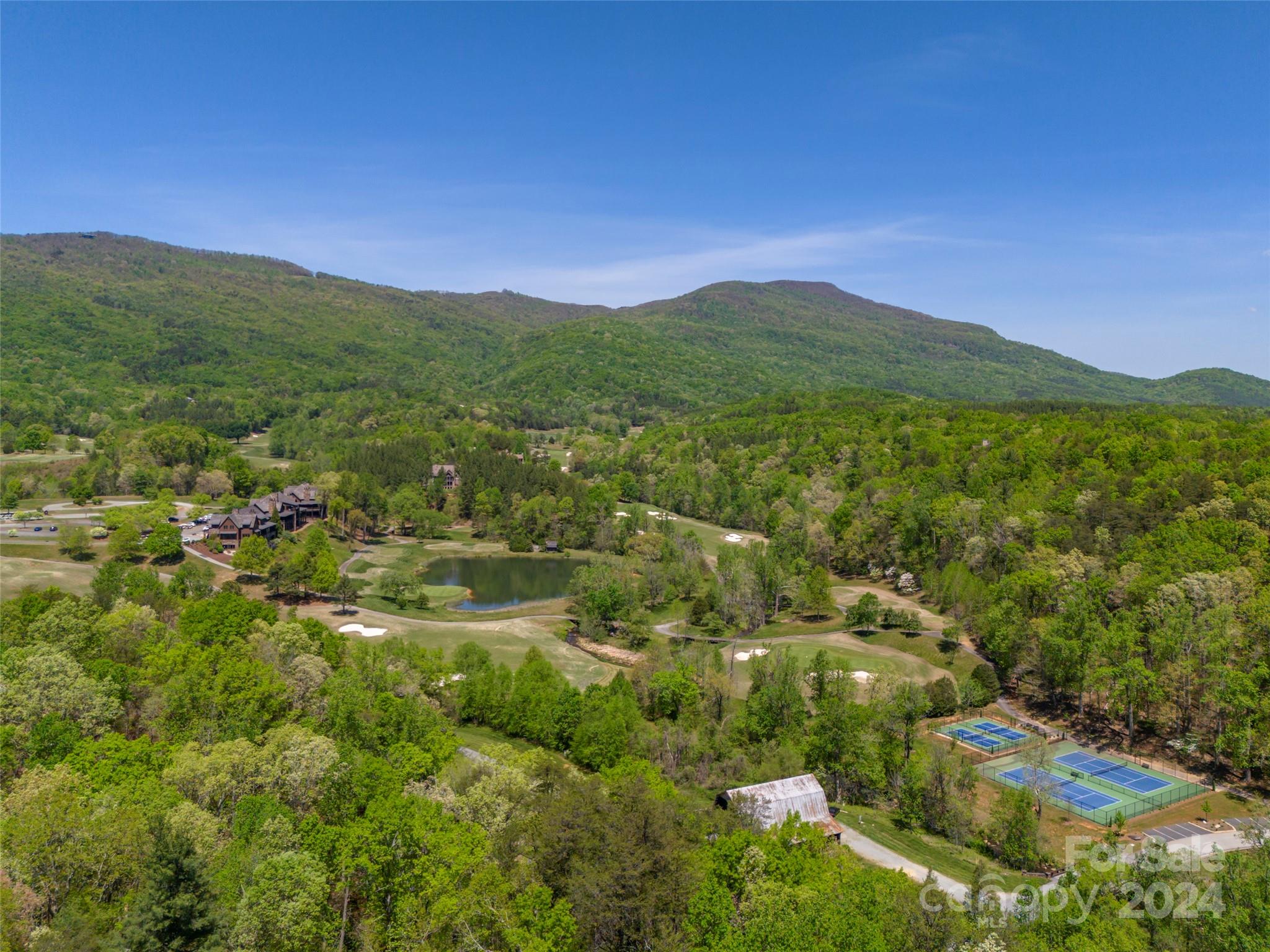 87 Jackson Ridge Ln Mill Spring, Unit 4 Mill Spring, NC 28756 - Photo 43 of 48 a view of a city with mountains in the background