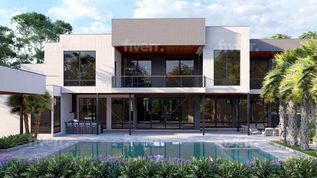 27539 South Lazy Meadow Way Spring, TX 77386 - Photo 26 of 31 Architectural Elevation & Floor Plan for a 7,023 SF Modern Estate and 752 SF Casita are available upon request.
