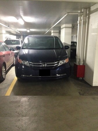 a car parked in parking space