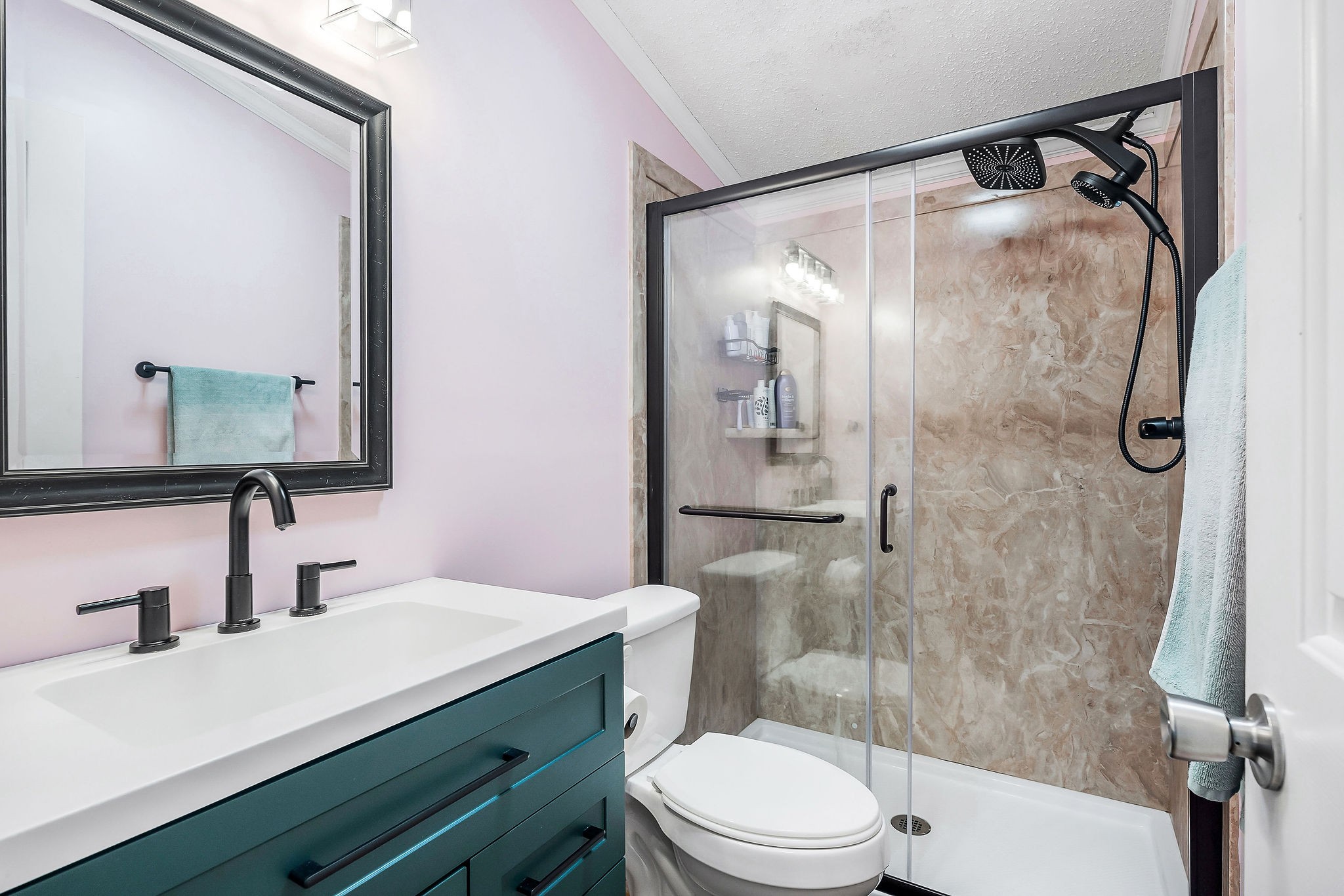 227 B A R Road Baxter, TN 38544 - Photo 22 of 52 a bathroom with a sink mirror toilet and shower
