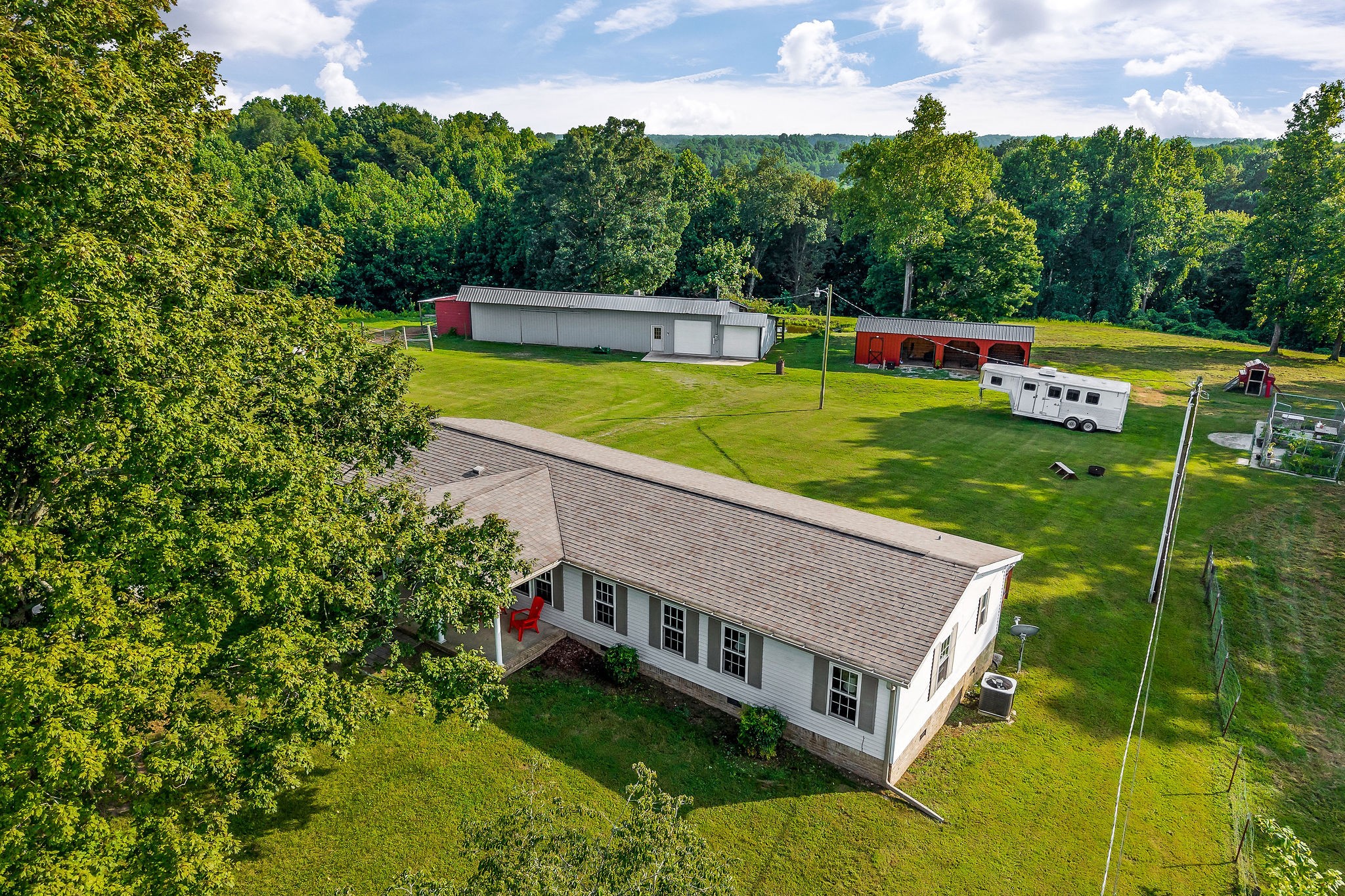 227 B A R Road Baxter, TN 38544 - Photo 42 of 52 an aerial view of a house with a big yard