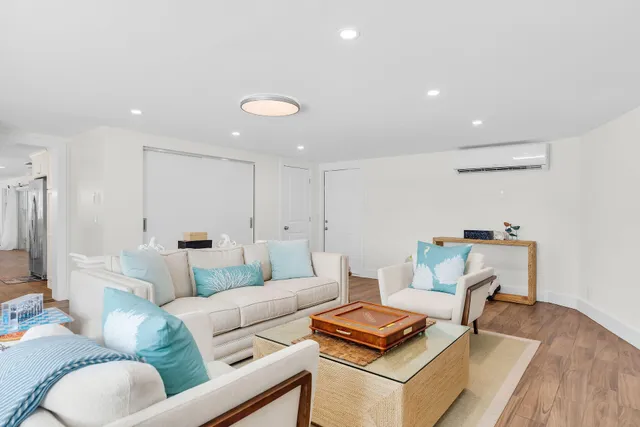 a bedroom with a bed and furniture