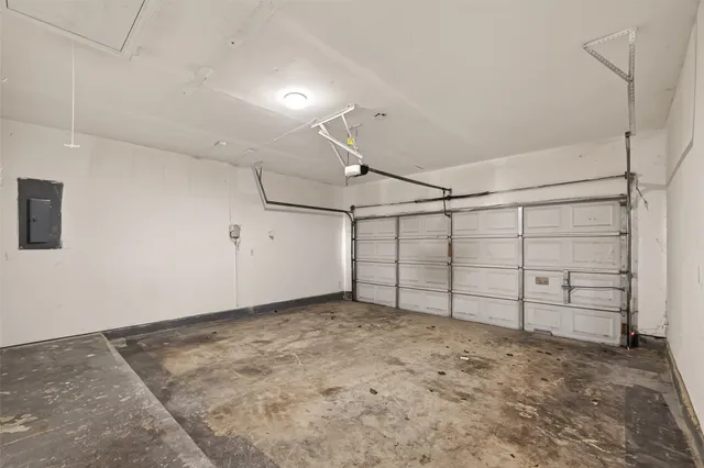a view of a garage