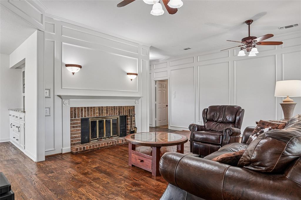 1006 Cochran Road Argyle, TX 76226 - Photo 10 of 40 Another view of living area with ventilator fireplace to give additional warmth to the home