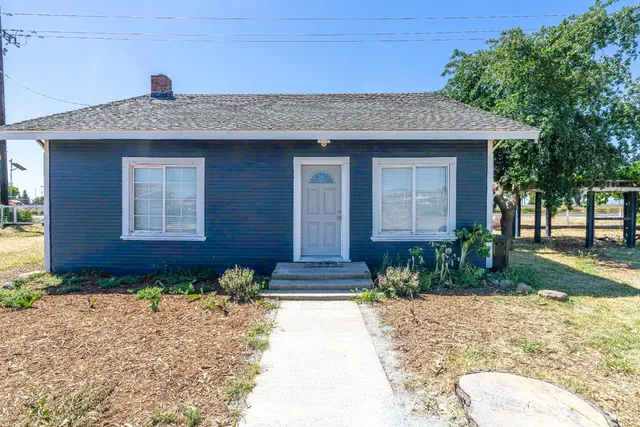 a front view of a house