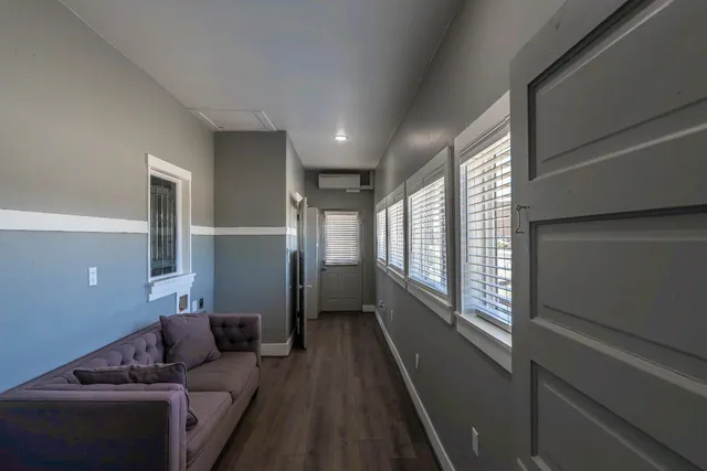 a house view with a backyard space