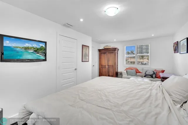 a view of a city with an ocean