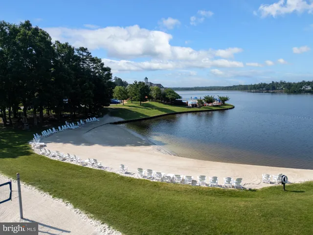 a view of a lake with houses