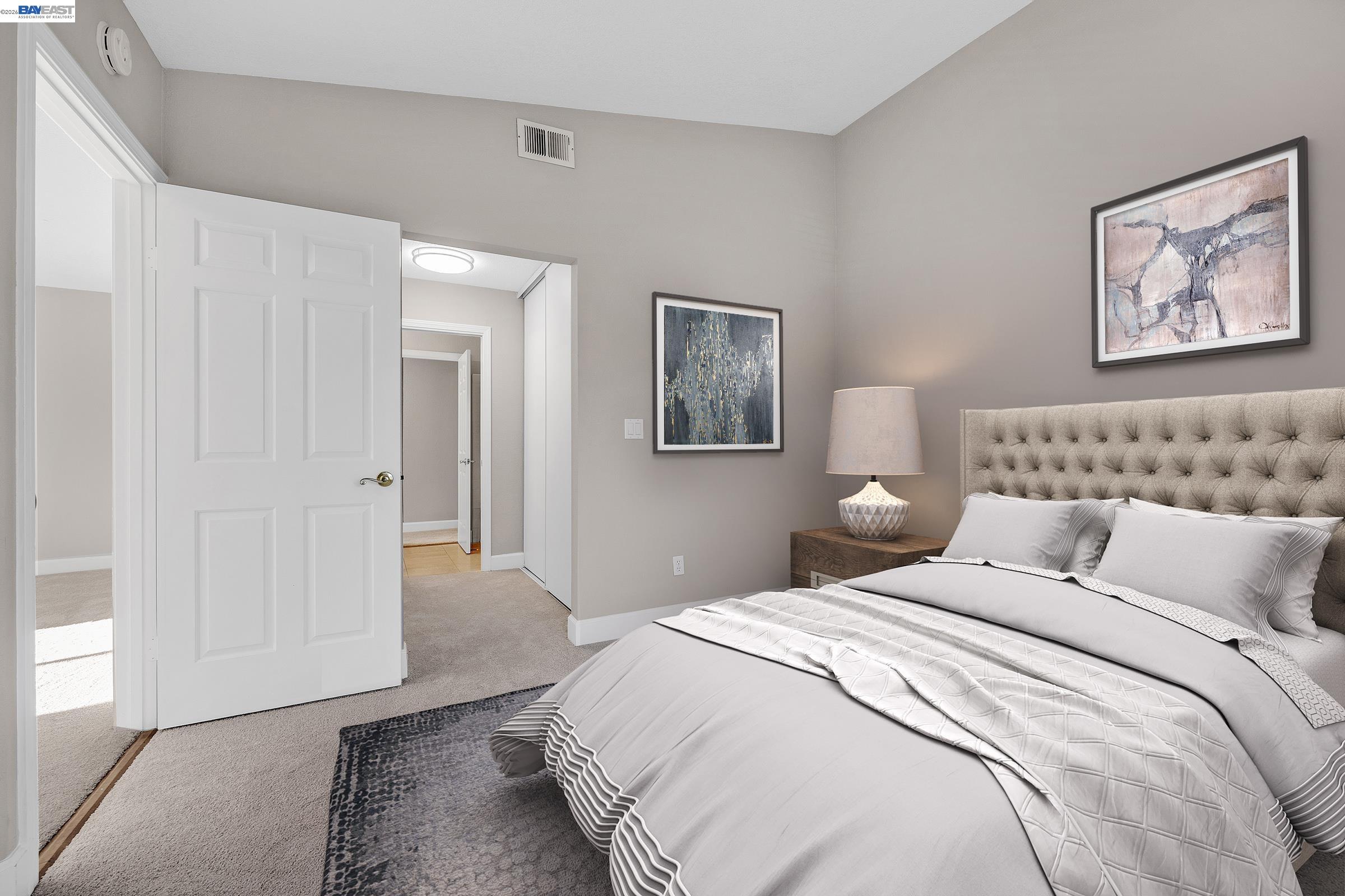 3769 Crow Canyon Road San Ramon, CA 94582 - Photo 36 of 56 a bedroom with bed and painting on the wall
