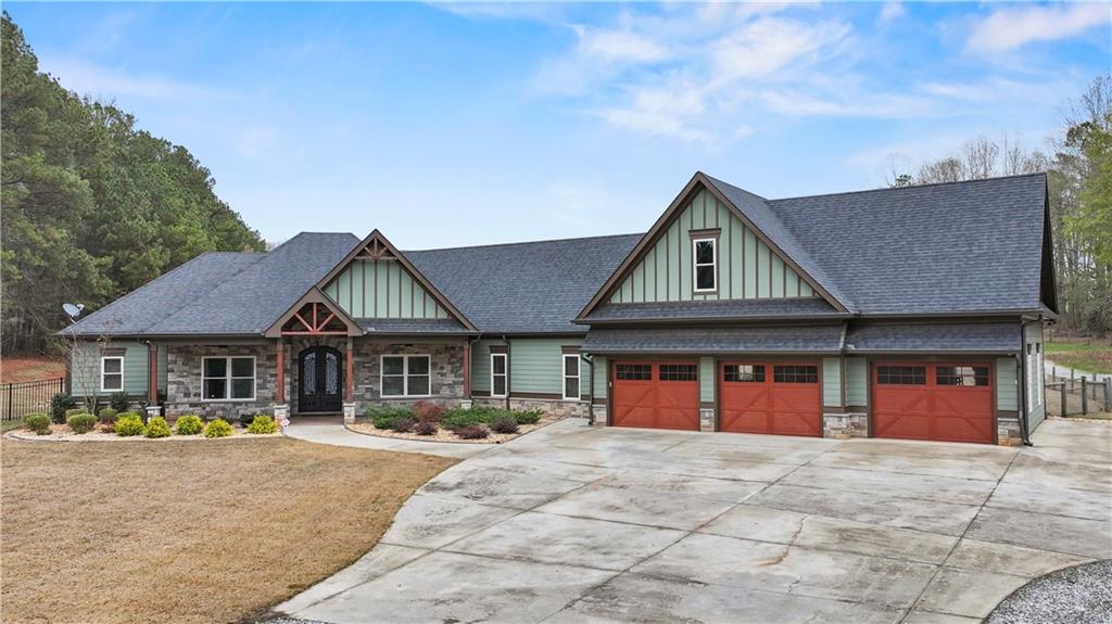 a front view of a house with yard