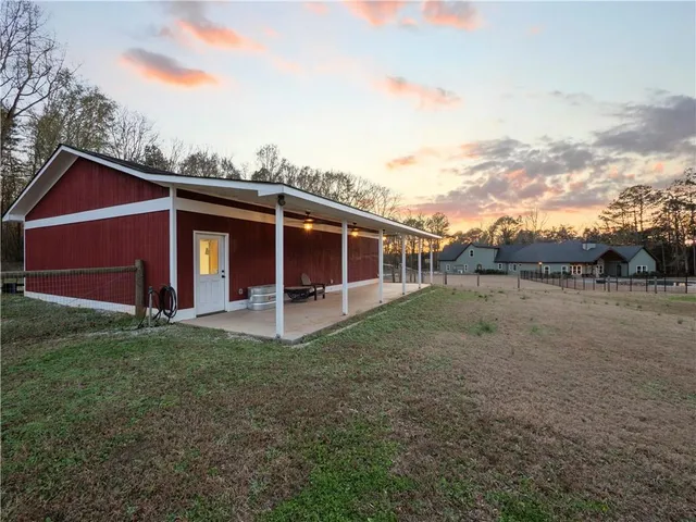 a car parked in a garage