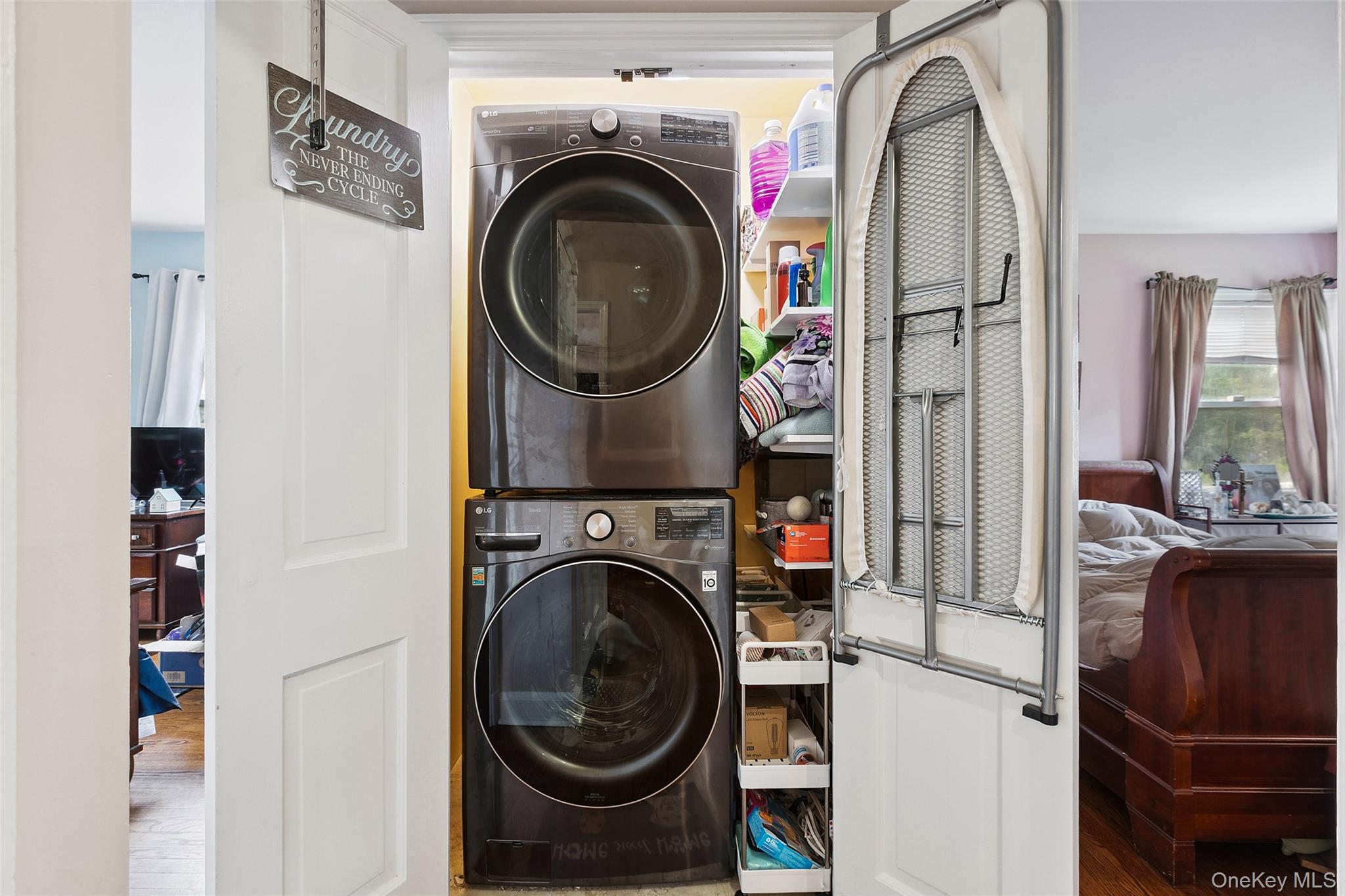 69 Ardell Road Bronxville, NY 10708 - Photo 14 of 48 a view of storage and utility room with washer and dryer