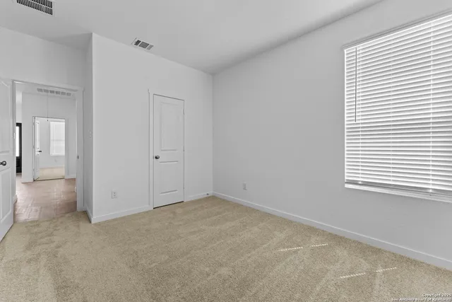 an empty room with a window