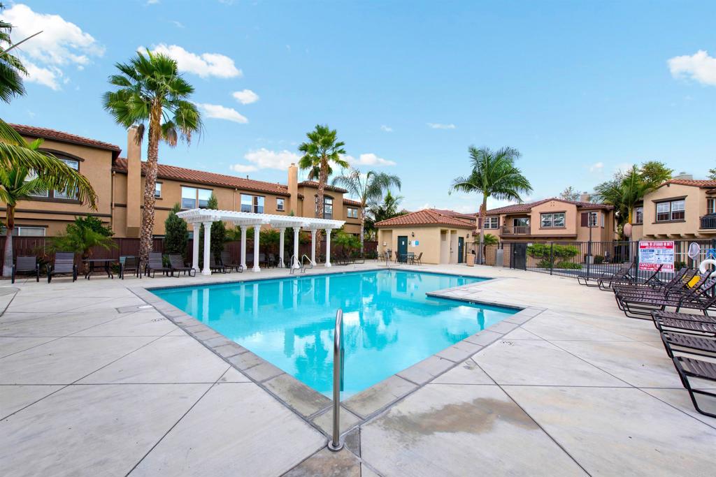 625 Sumner Way, Unit 2 Oceanside, CA 92058 - Photo 30 of 31 a view of a swimming pool with a patio