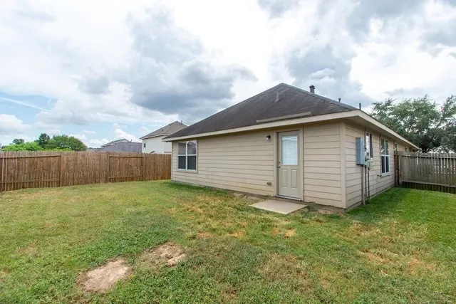 a backyard of a house