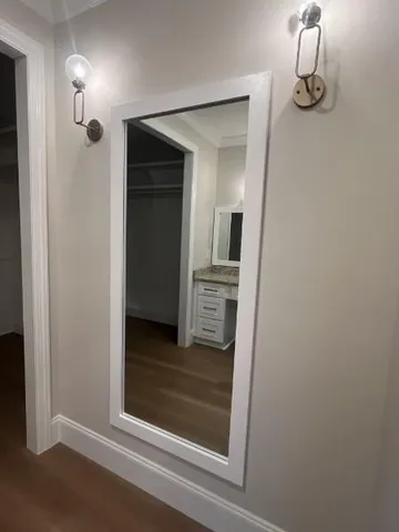 a front view of a building with glass door