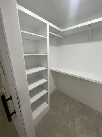 a view of a walk in closet and bedroom