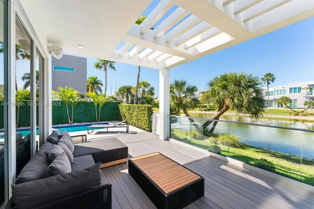 a outdoor space with furniture