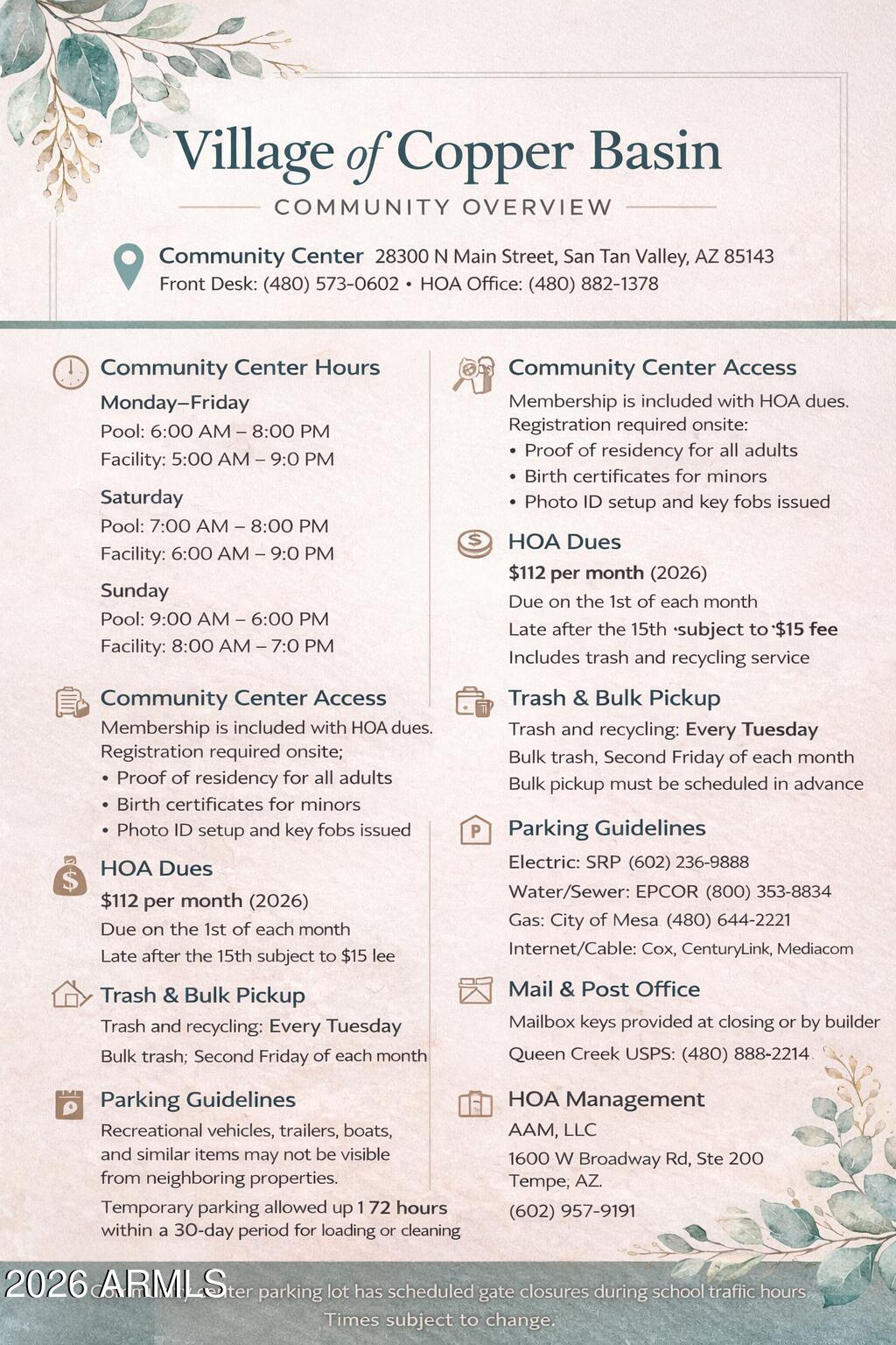 3362 East Silverbell Road San Tan Valley, AZ 85143 - Photo 35 of 39 Copper Basin Info