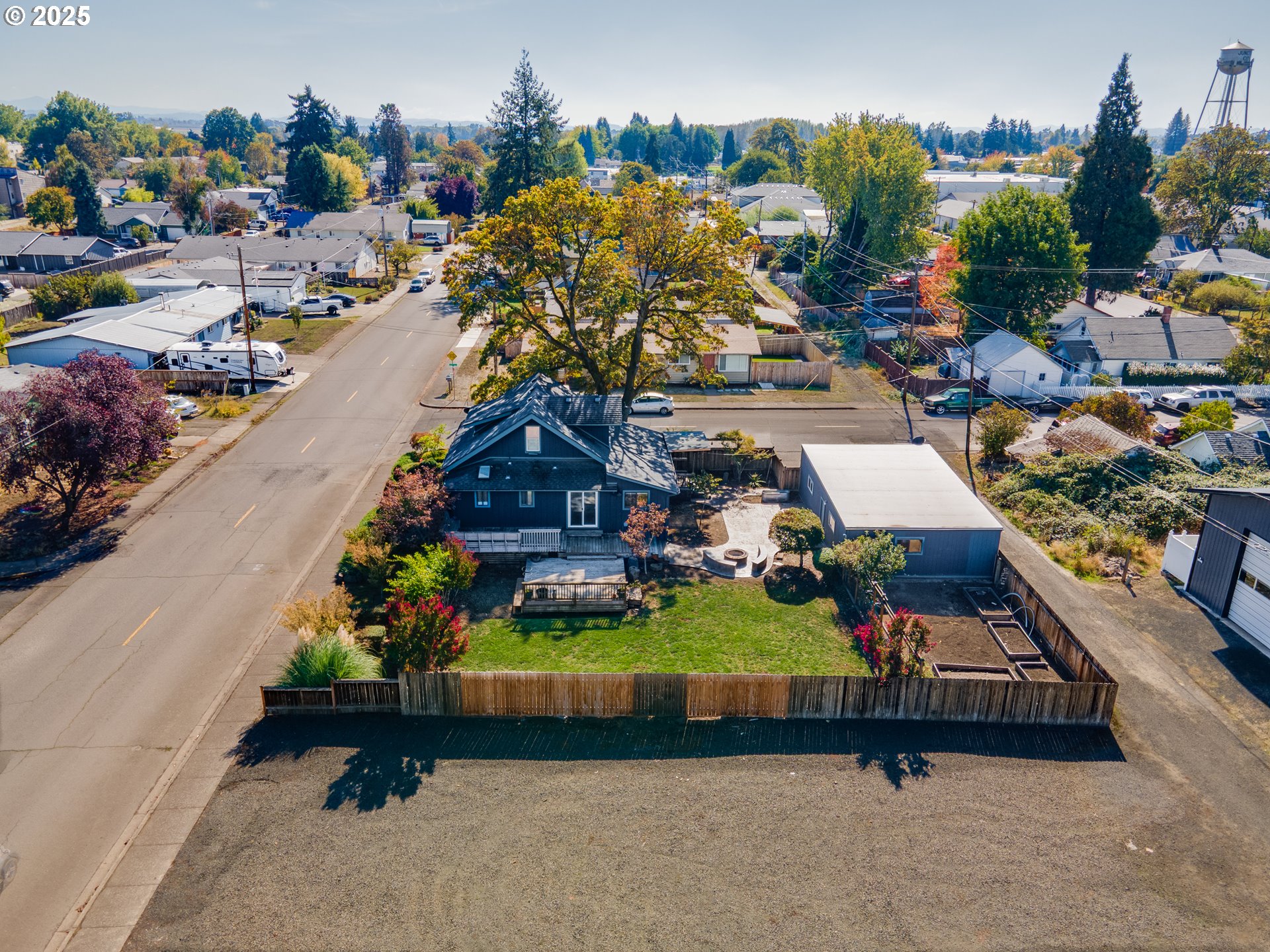 1021 Deal Street Junction City, OR 97448 - Photo 40 of 43 an aerial view of a house with a garden