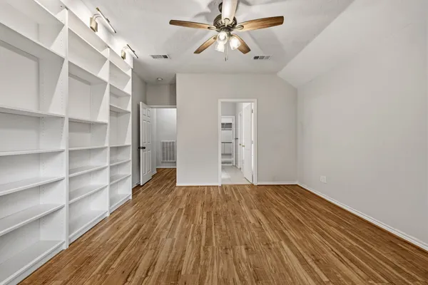 a view of closet area